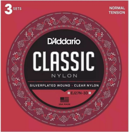 Pack Encordoamento D'Addario para Viol�o Nylon - Classic Student|EJ27N-3D