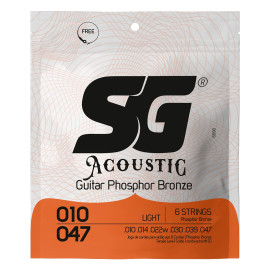 Encordoamento SG Phosphor Bronze Viol�o A�o .010 Light|6690