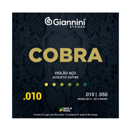 Encordoamento Giannini Cobra Viol�o A�o .010|GEEFLE 