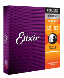 Encordoamento ELIXIR para Viol�o A�o .012 Bronze 80/20|11052