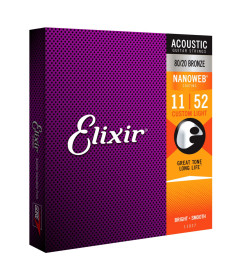 Encordoamento ELIXIR para Viol�o A�o .011 Bronze 80/20|11027