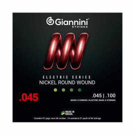 Encordoamento Giannini Electric Baixo 4 Cordas .045|GEEBRS 