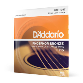 Encordoamento D'Addario para Viol�o .010 Phosphor Bronze - EJ15